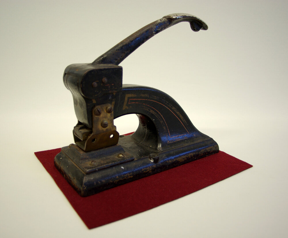 Perforator for marking library books - Hawkesbury Agricultural College (HAC)