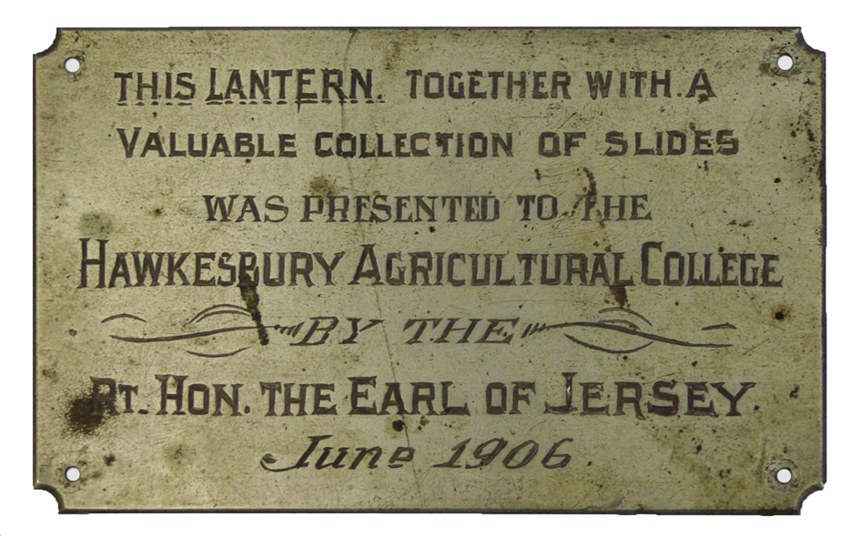 Plaque - Taken from magic lantern projector