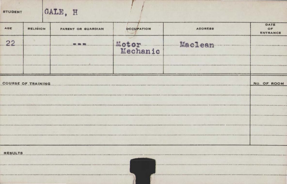 GALE, H (Course Not Identified)