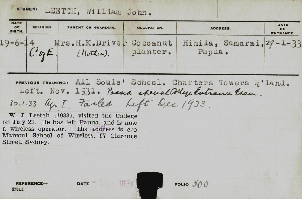 LEETCH, William John (Hawkesbury Diploma of Agriculture (HDA))