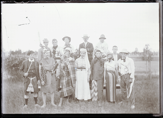 Students in fancy dress, possibly for Empire Day celebrations [Hawkesbury Agricultural College (HAC)]
