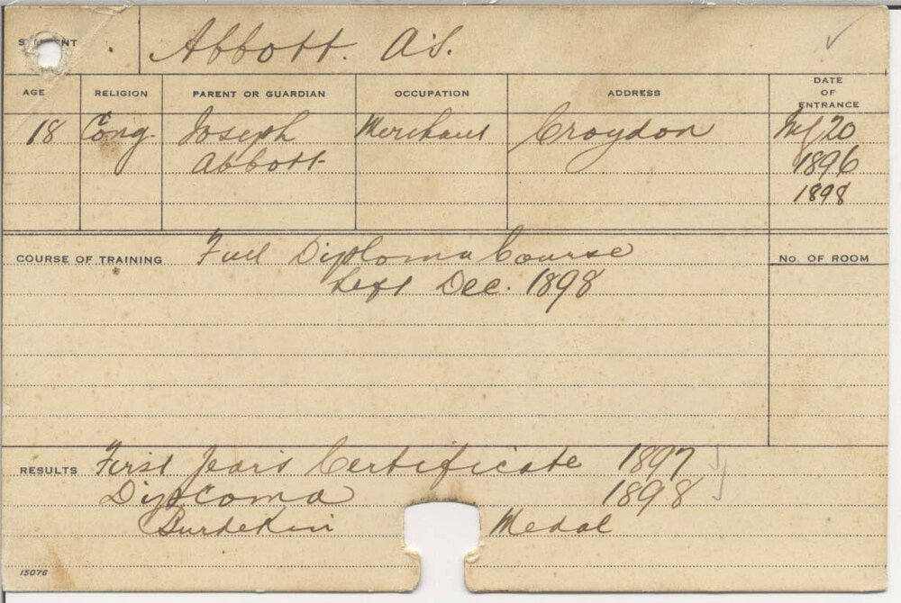 ABBOTT, Alfred Stanley (Hawkesbury Diploma of Agriculture (HDA))