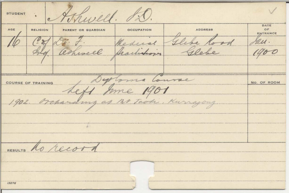 ASHWELL, J D (Hawkesbury Diploma of Agriculture (HDA))