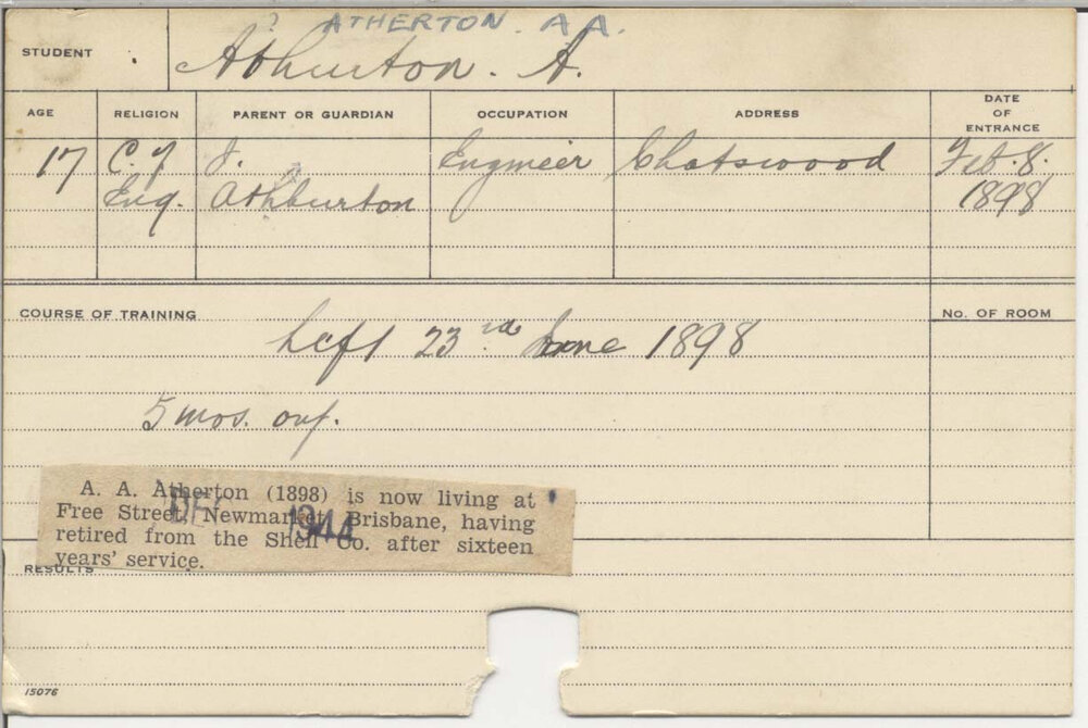 ATHERTON, A A (Agriculture)