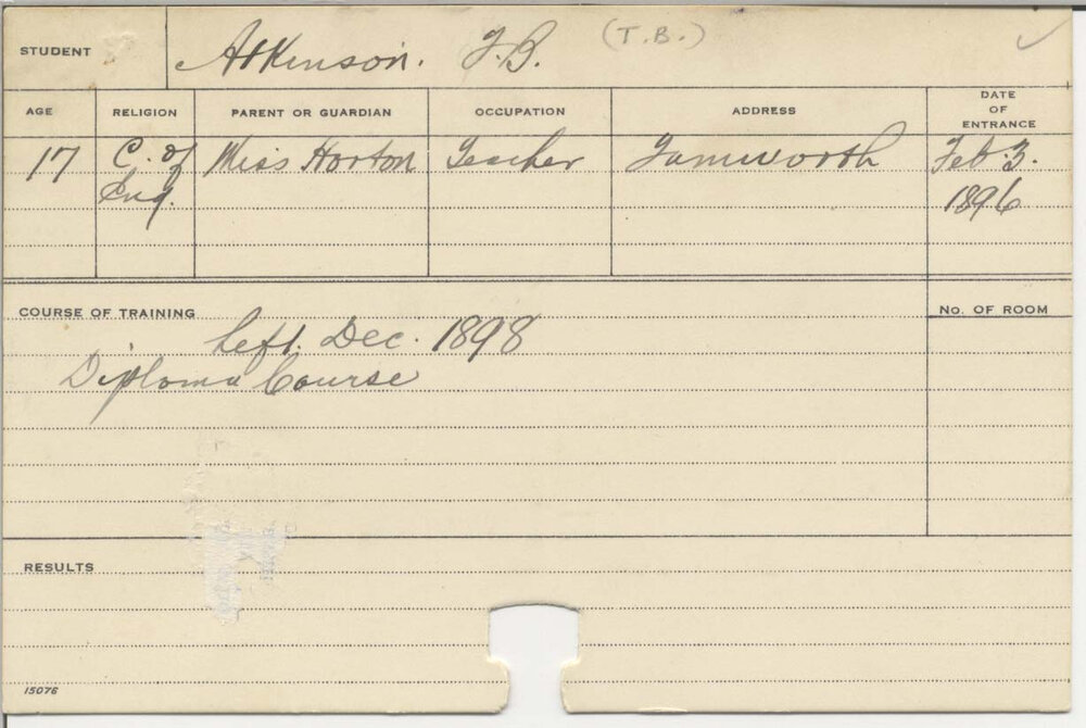 ATKINSON, T B (Hawkesbury Diploma of Agriculture (HDA))