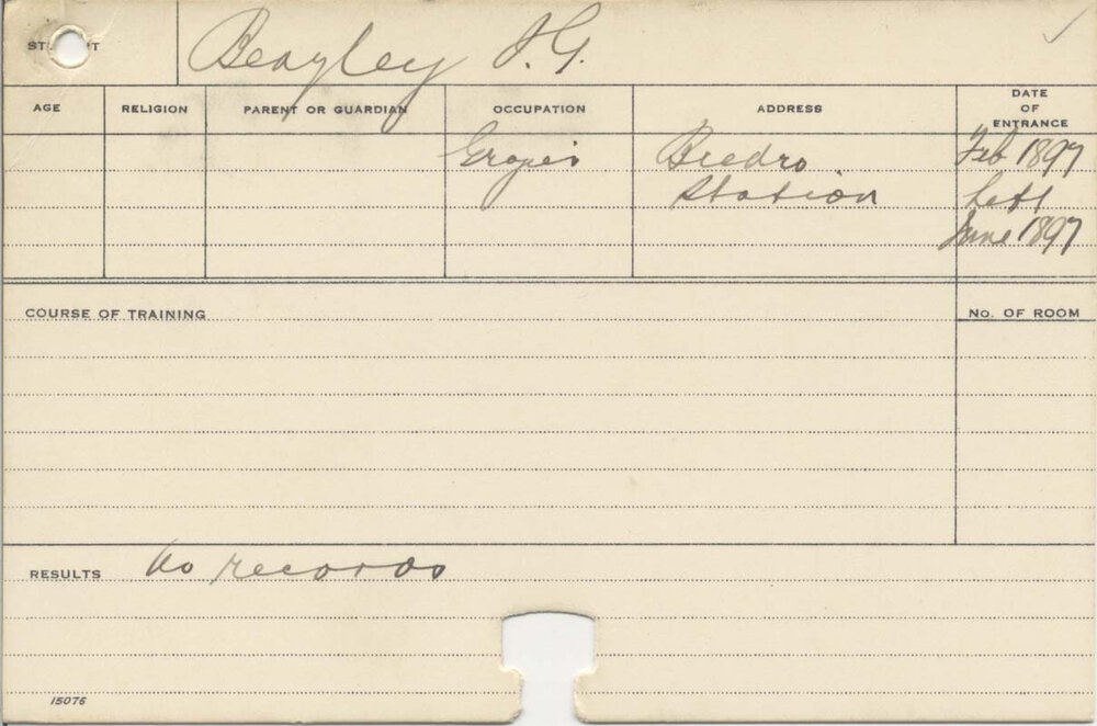 BEAZLEY, J C (Agriculture)