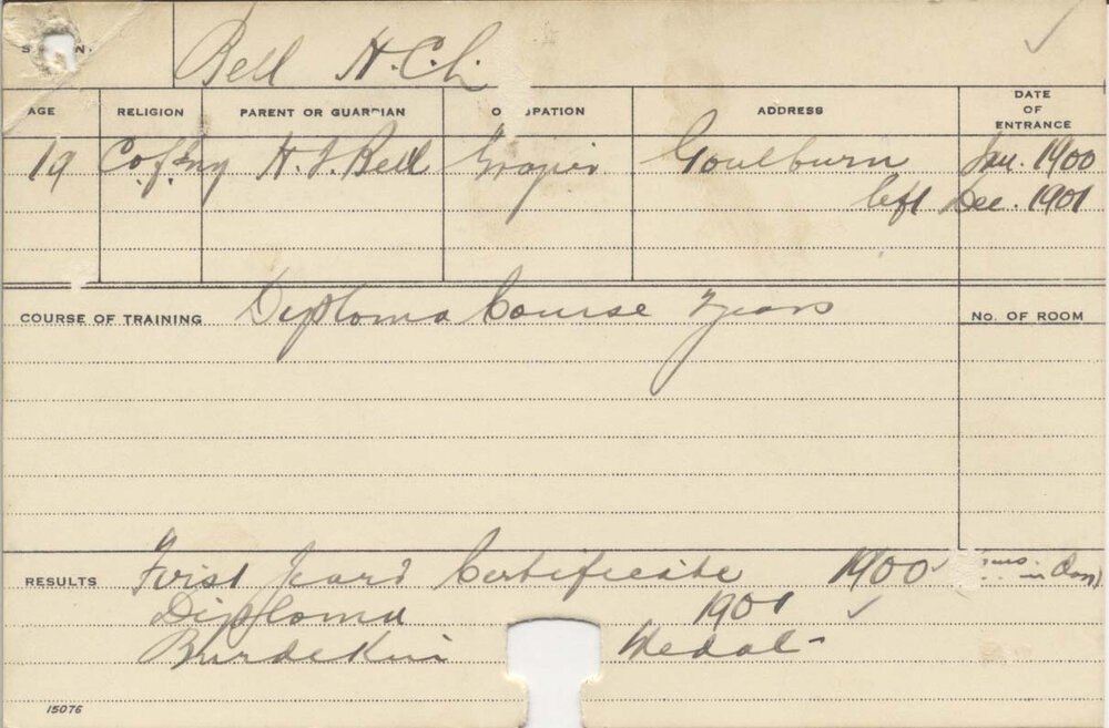 BELL, H C L (Hawkesbury Diploma of Agriculture (HDA) (Burdekin Medal))