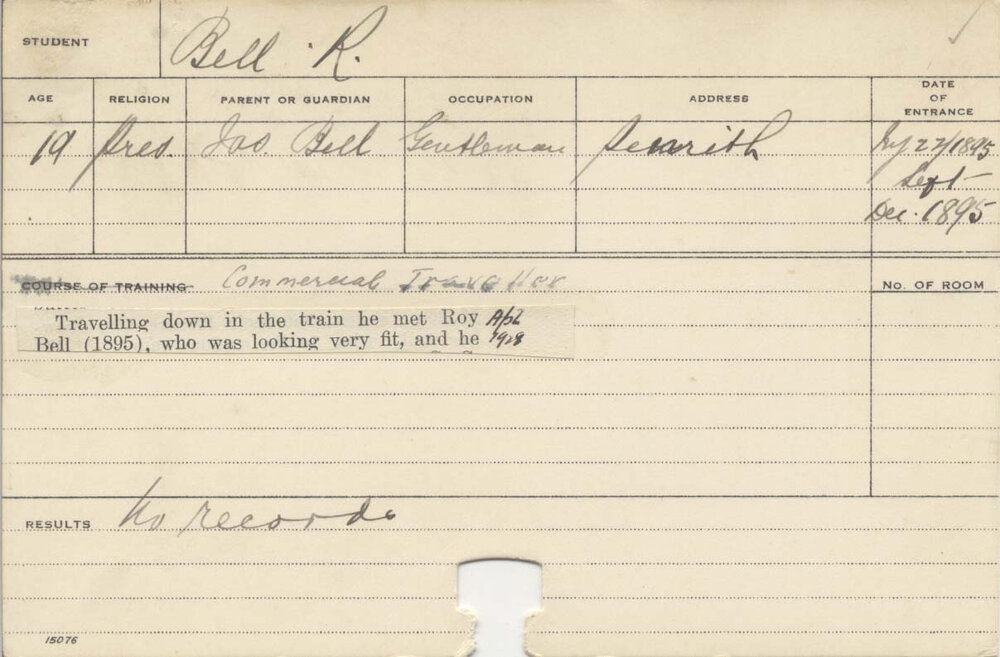 BELL, Roy (Agriculture)