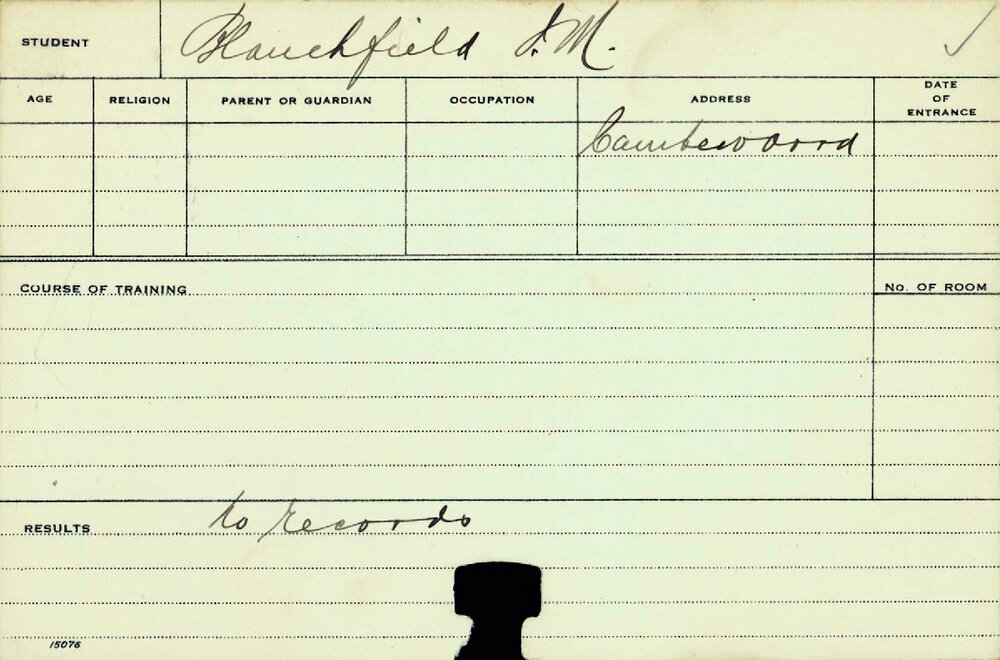 BLANCHFIELD, JM (Dairying)