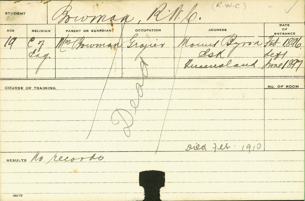 BOWMAN, RWC (Agriculture)