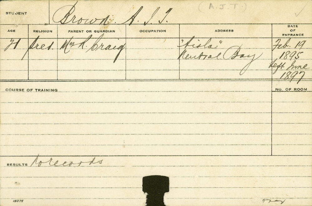 BROWN, Albert (Bert) JT (Agriculture)