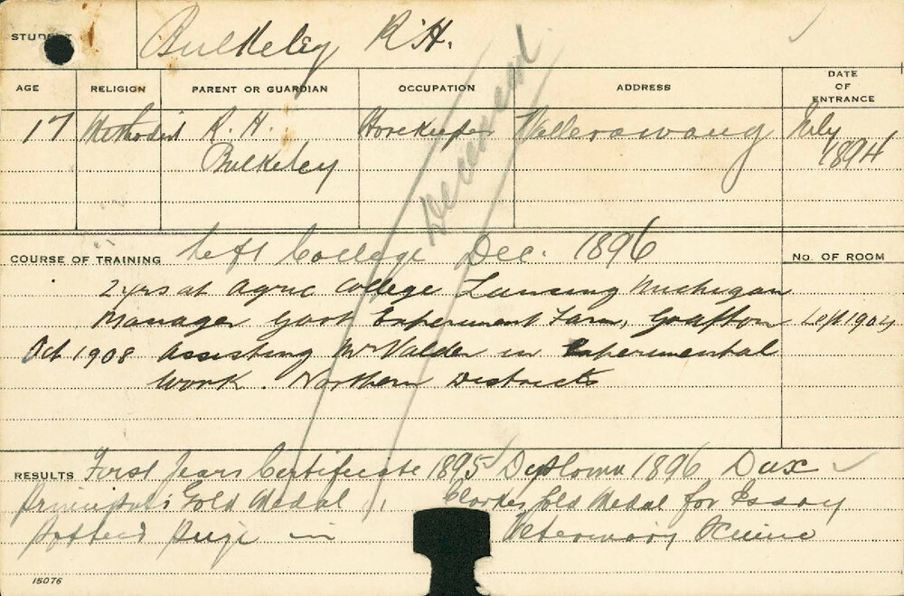 BUCKELEY, RH (Hawkesbury Diploma of Agriculture (HDA) (Dux))