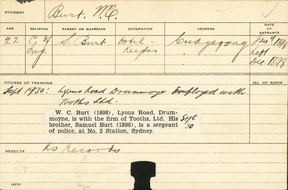 BURT, WC (Agriculture)