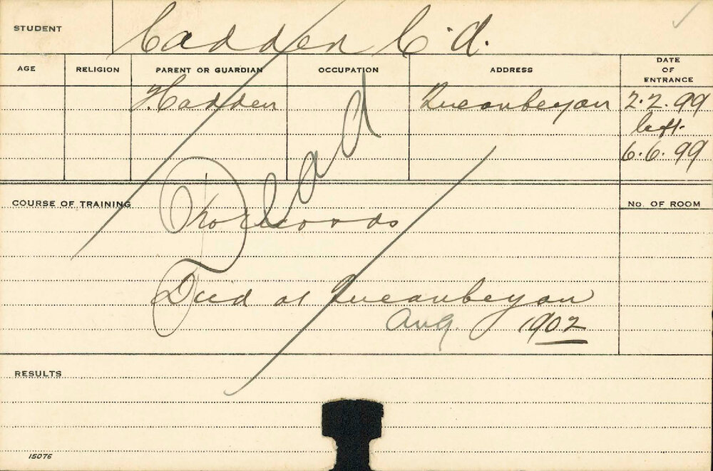 CADDEN, CD (Agriculture)