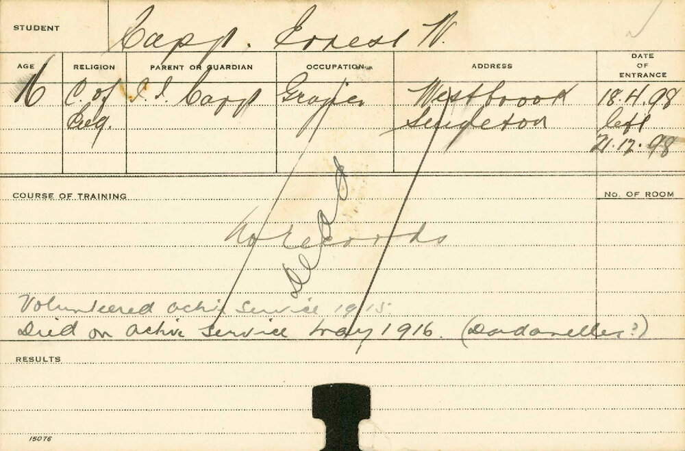 CAPP, Ernest N (Agriculture)