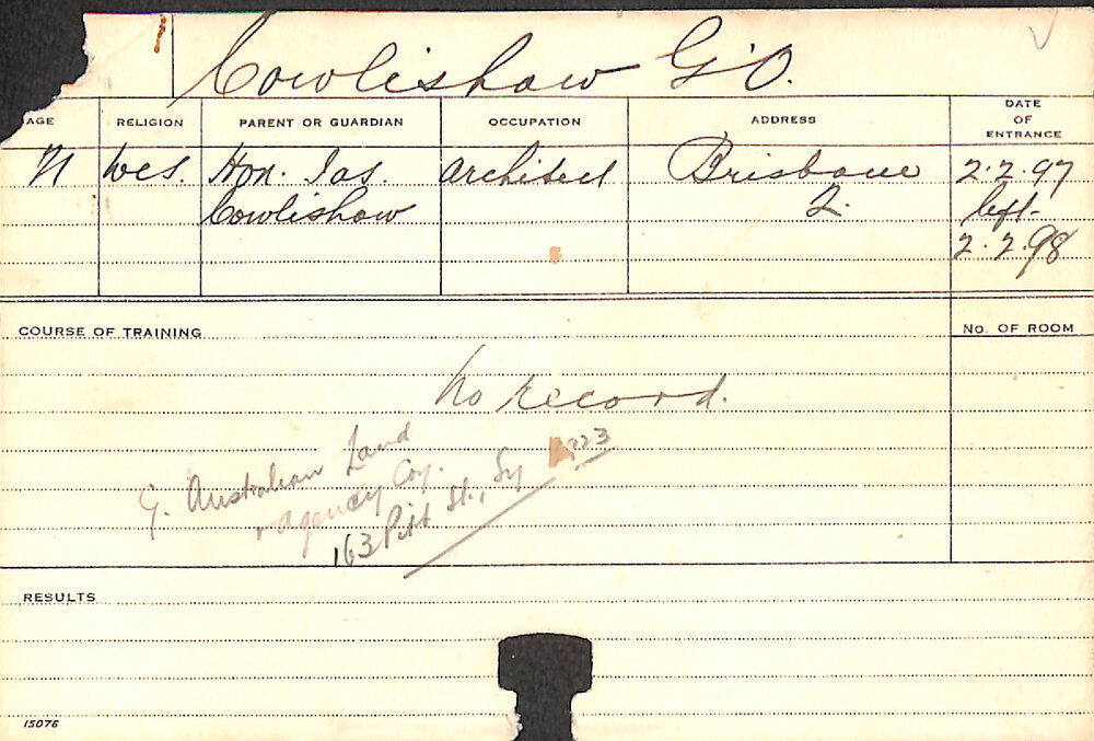 COWLISHAW, GO (Agriculture)