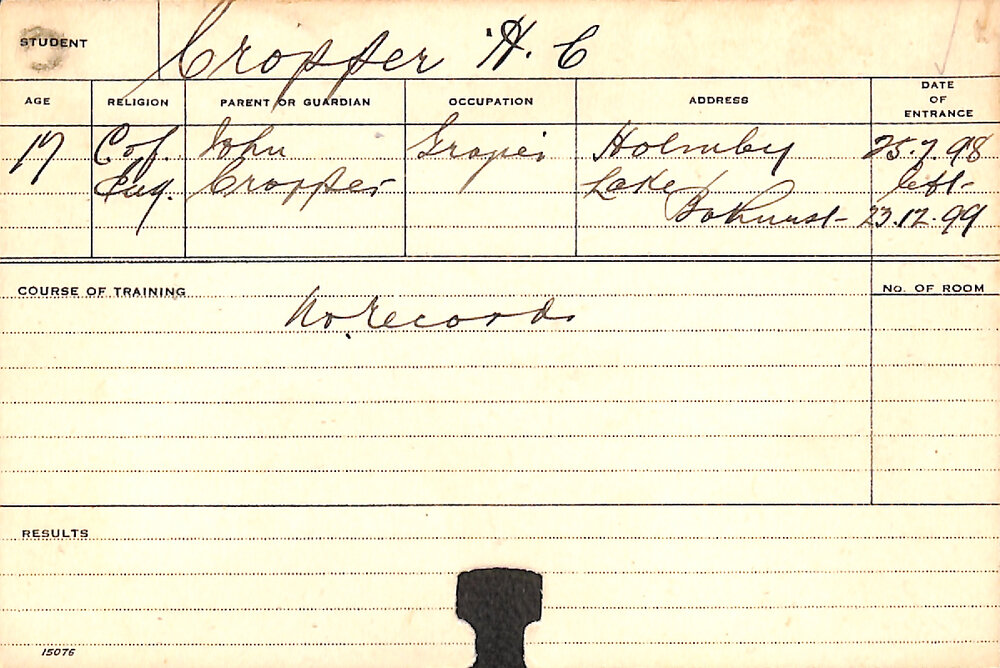 CROPPER, HC (Agriculture)