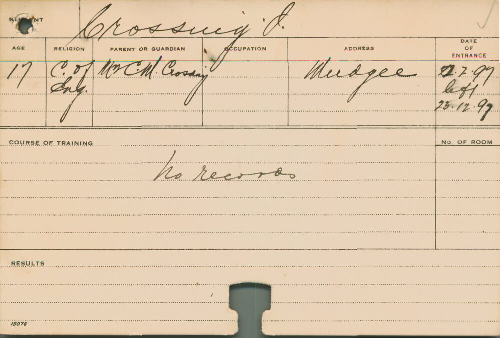 CROSSING, J (Agriculture)