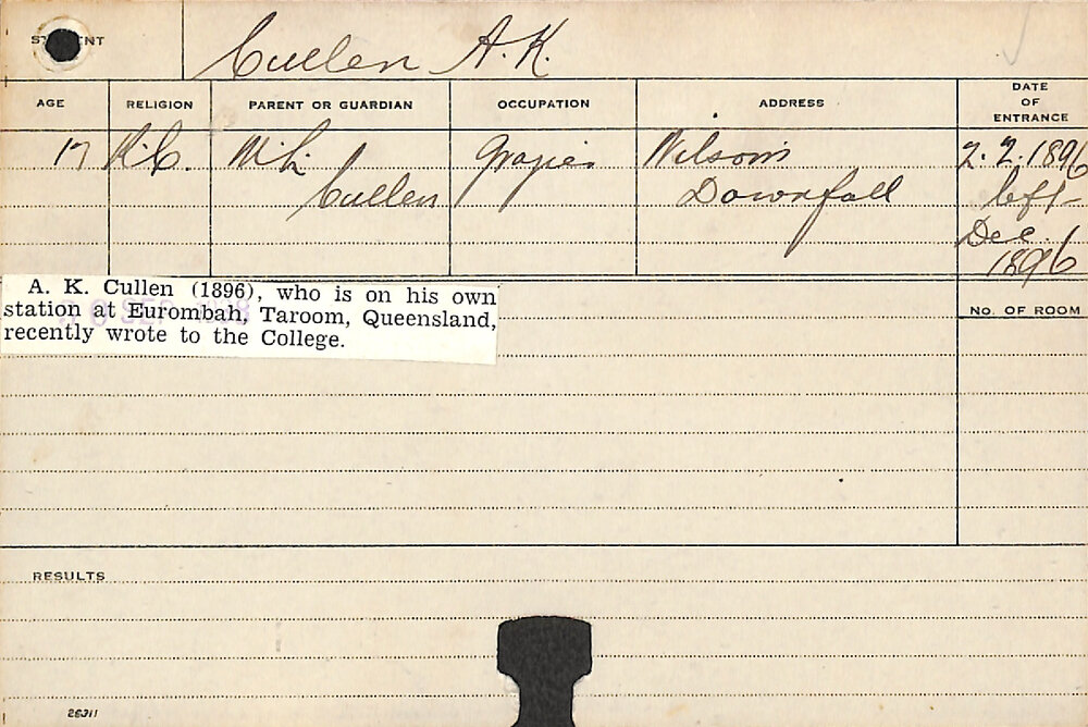 CULLEN, Archie (Agriculture)