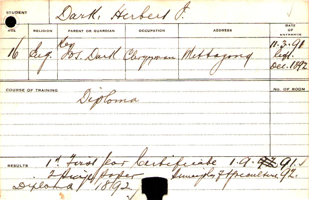 DARK, Herbert (Hawkesbury Diploma of Agriculture (HDA))