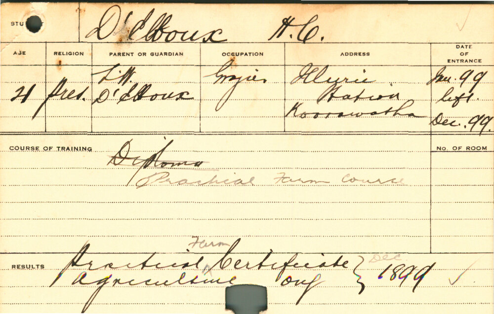 D'ELBOUX, HC (Certificate - Practical Farm)