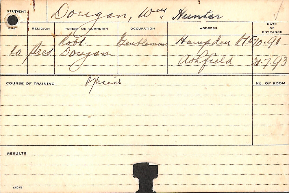 DOUGAN, W Hunter (Special)