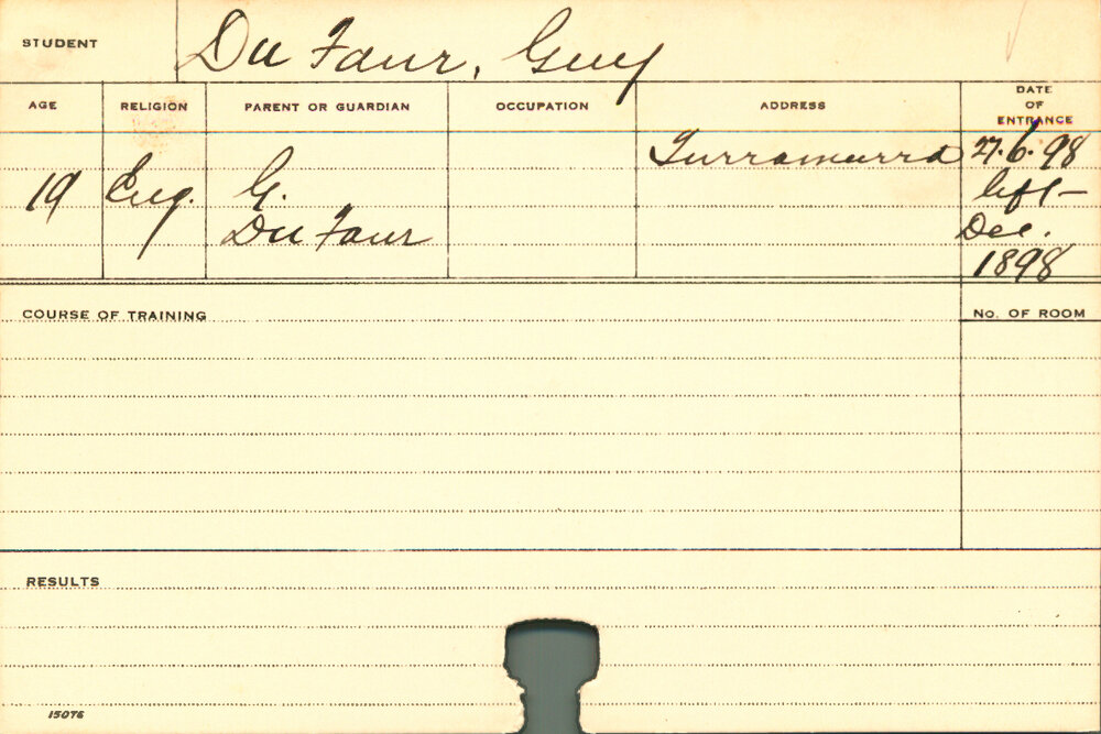 DU FAUR, Guy (Agriculture)