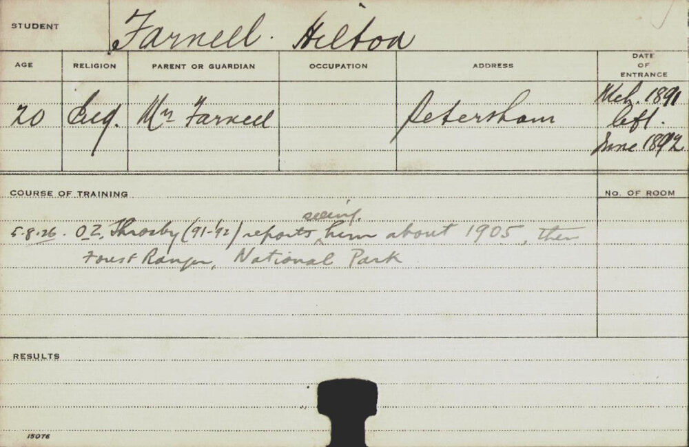 FARNELL, Hilton (Agriculture 1891)