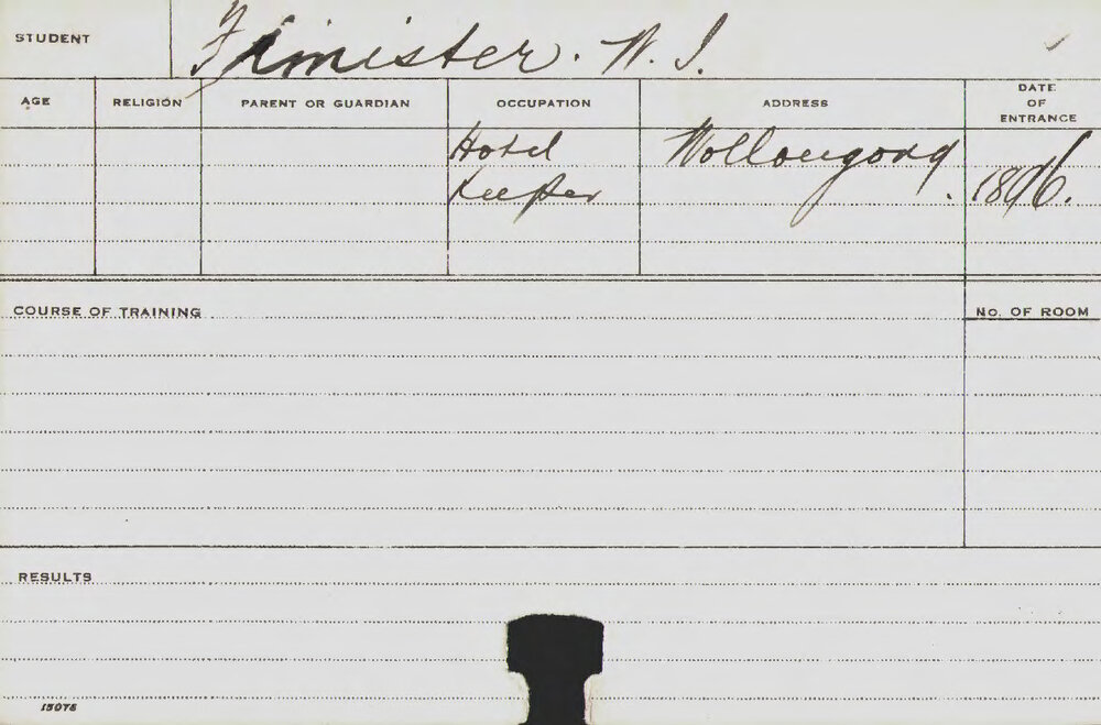 FINISTER, WJ (Agriculture)