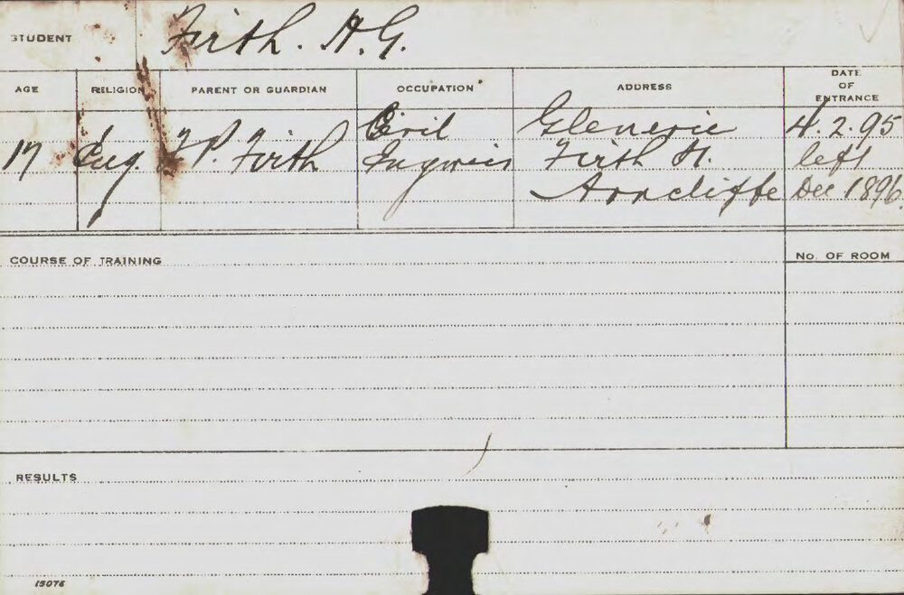 FIRTH, Harry G (Agriculture)