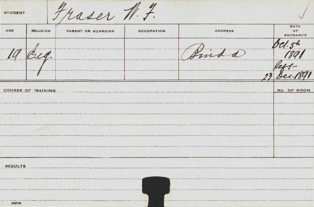 FRASER, WF (Agriculture 1891)