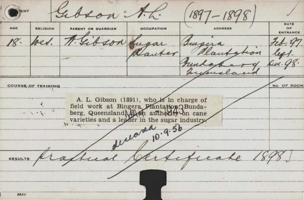GIBSON, Alf L (Certificate - Practical)