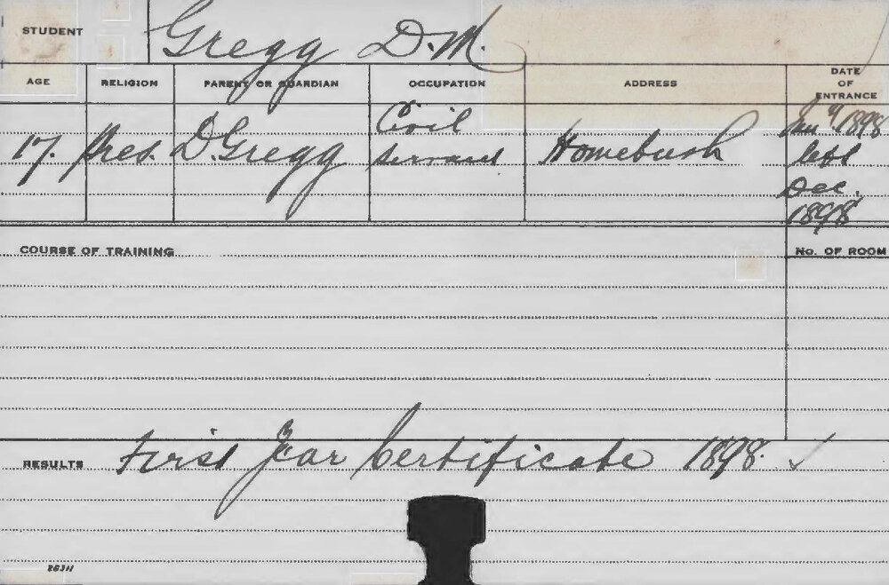 GREGG, DM (Agriculture)