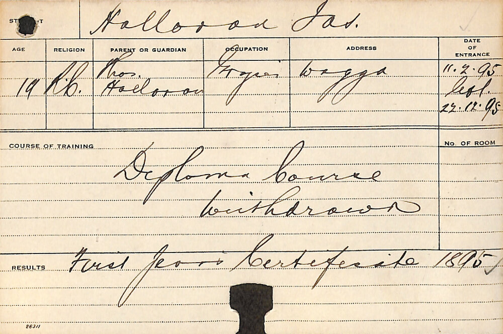 HALLORAN, Jas (Diploma Course)