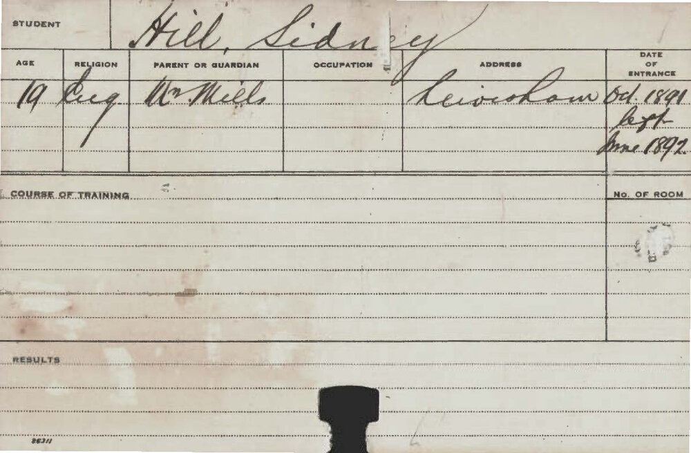 HILL, Sidney (Agriculture 1891)