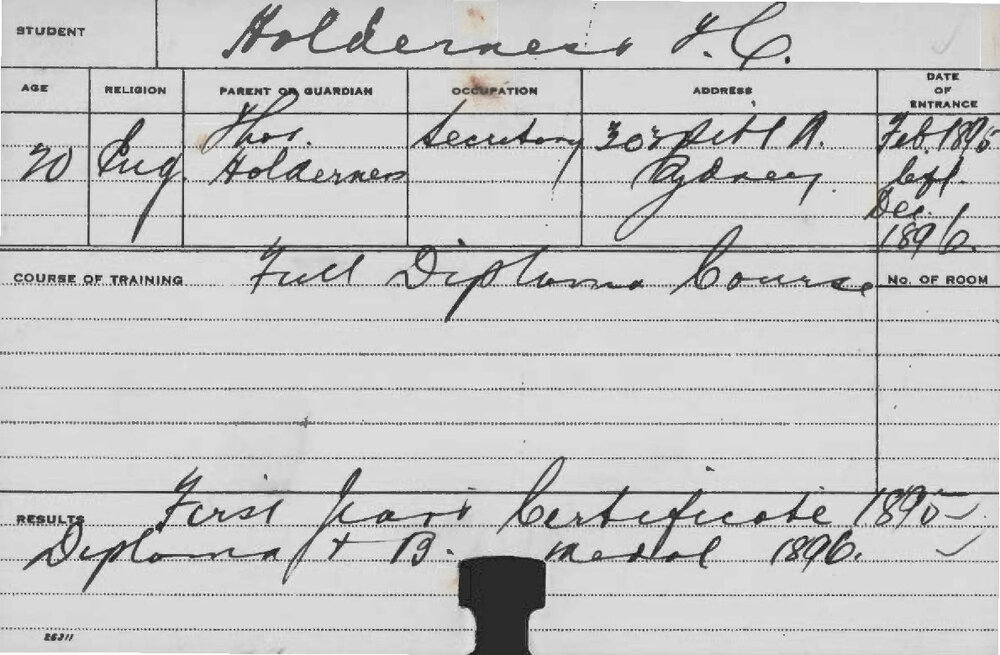 HOLDERNESS, TC (Hawkesbury Diploma of Agriculture (HDA))