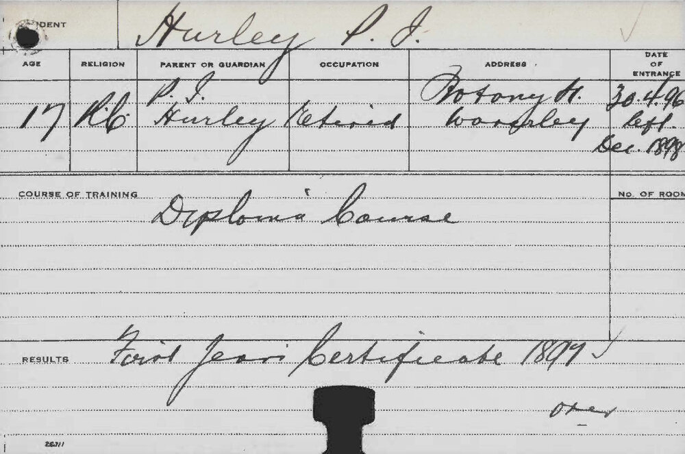 HURLEY, PJ (Diploma Course)