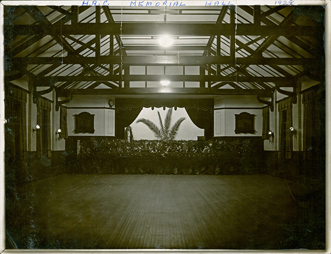 Inside of Memorial Hall HAC - 1928