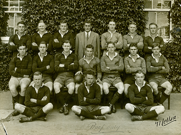 1st 15 Rugby Union team photo [Hawkesbury Agricultural College HAC] - WR Watkins coach