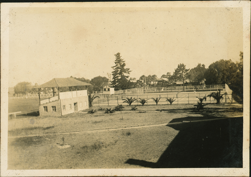 Grandstand and Tennis Courts [Hawkesbury Agricultural College (HAC)]
