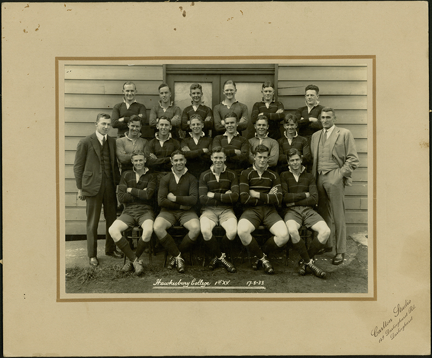 Football (Rugby Union) team - 1st XV, 1933 [Hawkesbury Agricultural College (HAC)]