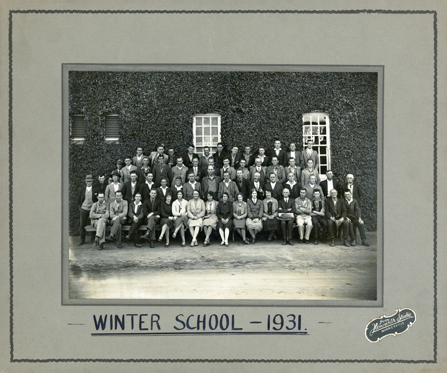 Winter School for Farmers, 1931 - class photograph of farmers [Hawkesbury Agricultural College (HAC)]
