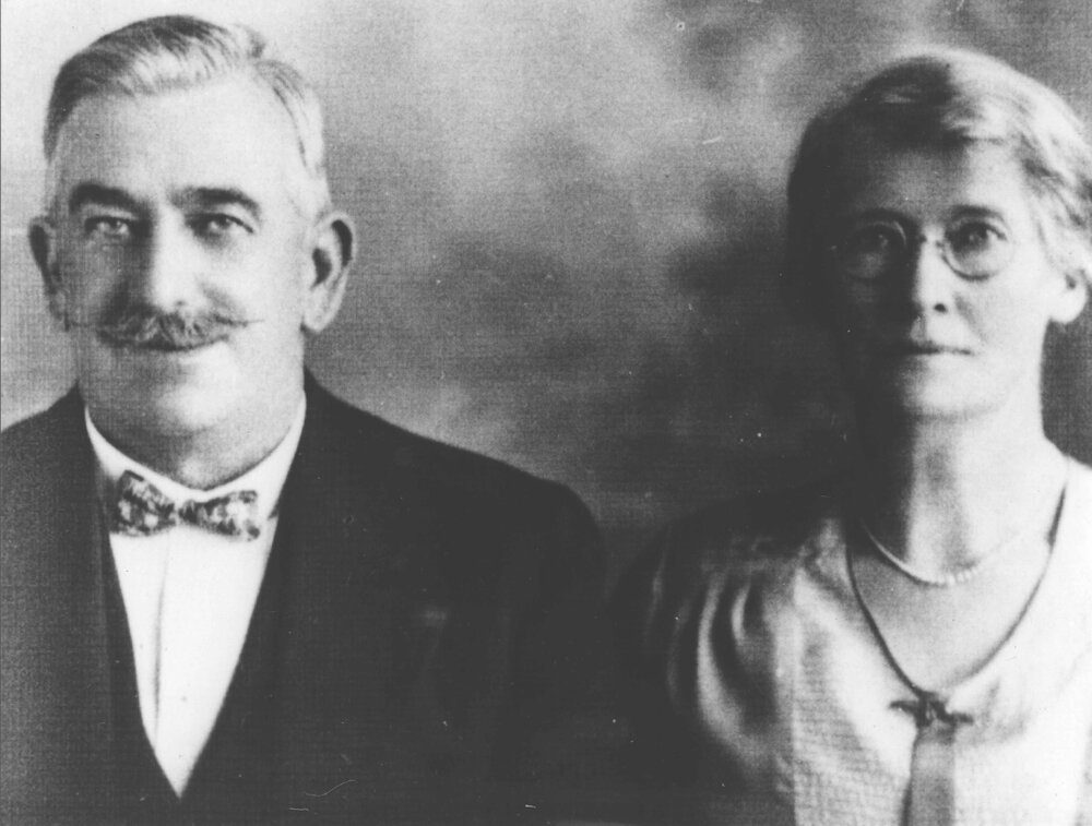 Portrait: Captain Herb Mitchell &amp; wife taken on 60th Birthday [Hawkesbury Agricultural College (HAC)]