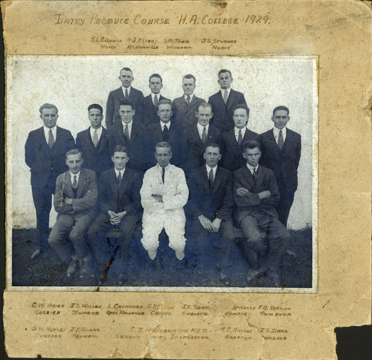 Dairy Produce Manufacture Course students, 1929 [Hawkesbury Agricultural College (HAC)]