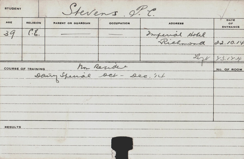 Stevens, PC (Special Course - Dairy)