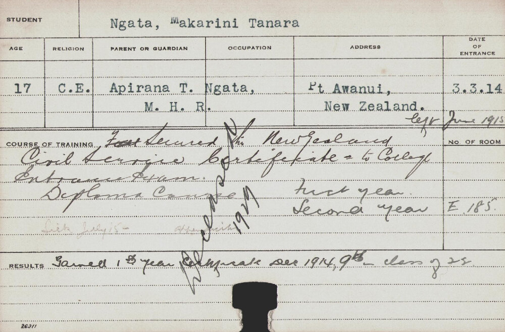 NGATA, Makarini Tanara (Hawkesbury Diploma of Agriculture (HDA))