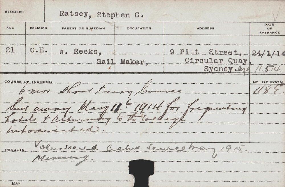 RATSEY, Stephen G (Short Course - Dairy)
