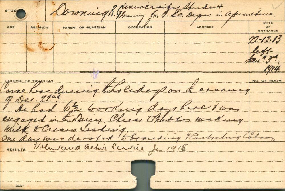 DOWNING, Reginald G (Practical Training)