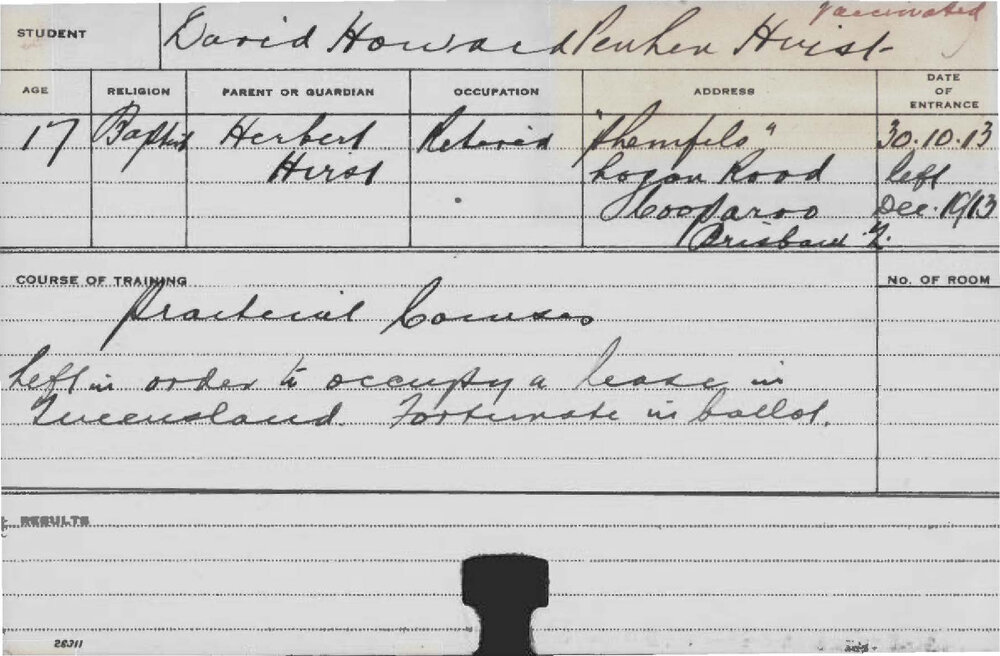 HIRST, David Howard (Practical courses)