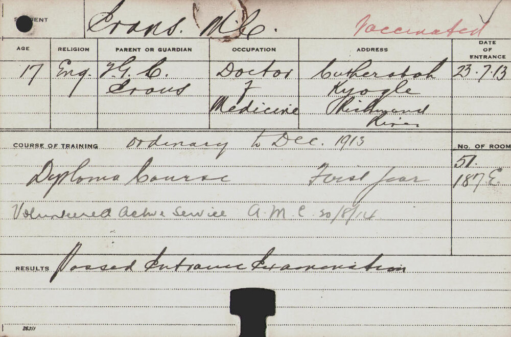 EVANS, Maurice C (Hawkesbury Diploma of Agriculture (HDA))